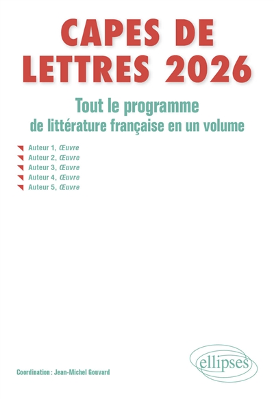 Capes de lettres 2026 : tout le programme de littérature française en un volume