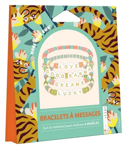 Bracelets à messages : tout le matériel pour réaliser 4 modèles