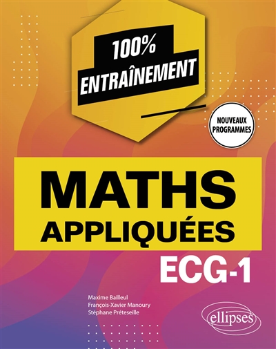 Maths appliquées : ECG-1 : nouveaux programmes