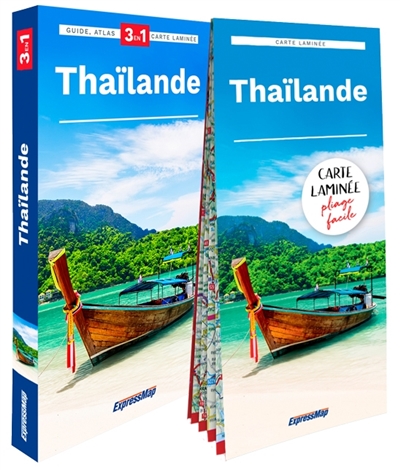 Thaïlande : 3 en 1 : guide, atlas, carte laminée