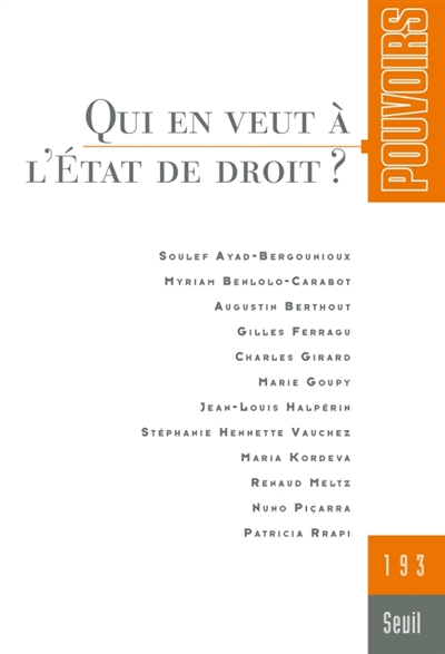 Pouvoirs, n° 193. Qui en...