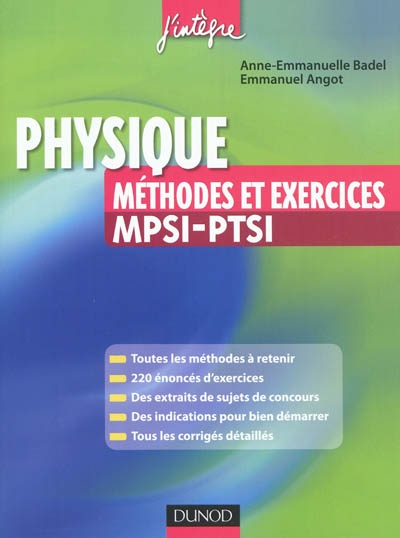 Physique : méthodes et exercices MPSI-PTSI