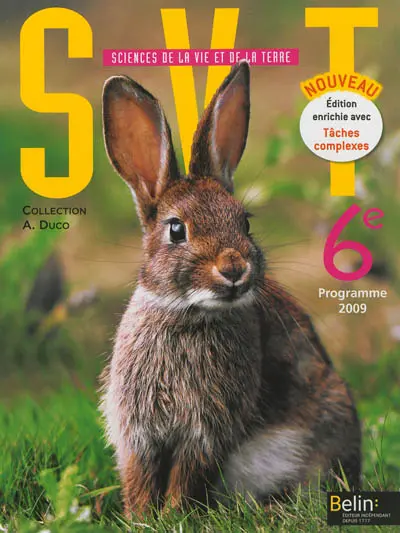SVT Sciences de la vie et de la terre, 6e : programme 2009