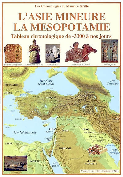 L'Asie mineure, la Mésopotamie : tableau chronologique de -3300 à nos jours