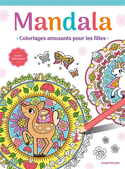 Mandala : coloriages amusants pour les filles : dessins détachables