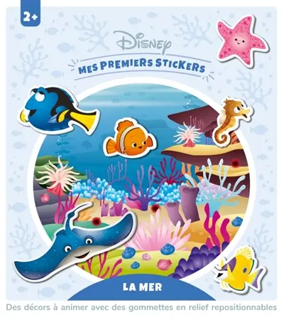 DISNEY BABY : Pochettes stickers mousse repositionnables : La mer