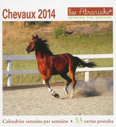 Chevaux 2014 : calendrier semaine par semaine : 53 cartes postales