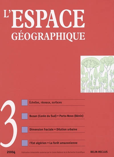 Espace géographique, n° 3 (2004)