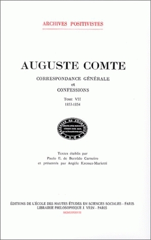Correspondance générale et confessions. Vol. 7. 1853-1854