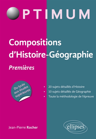 Compositions d'histoire géographie : premières