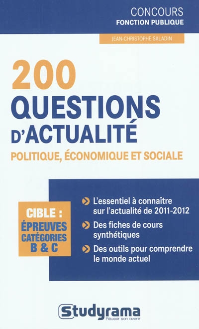 200 questions d'actualité politique, économique et sociale : 2011-2012