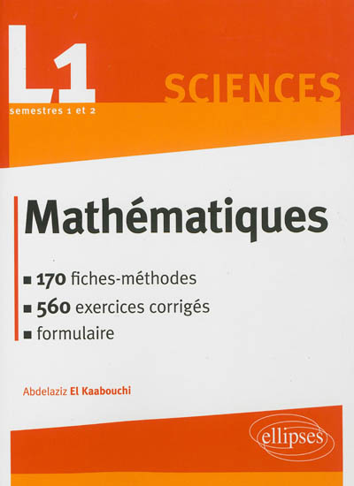 Mathématiques, L1 sciences semestres 1 et 2