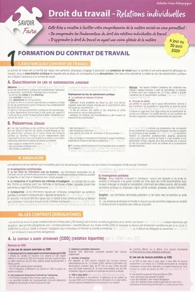 Droit du travail : relations individuelles