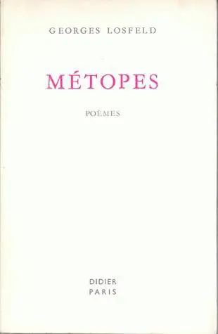 Métopes : poèmes