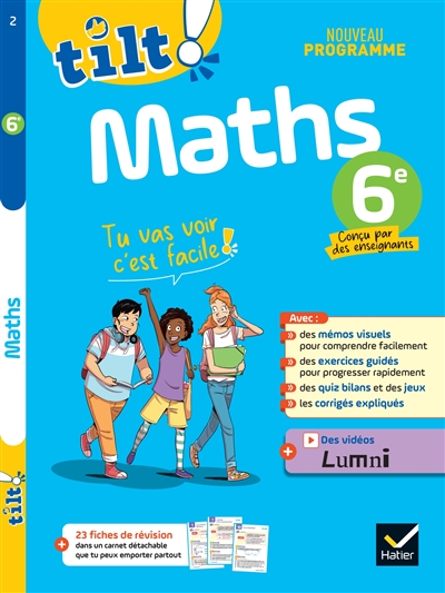 Ton cahier d'entraînement maths 6e : pour progresser facilement : nouveau programme