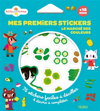 Le marché des couleurs : mes premiers stickers