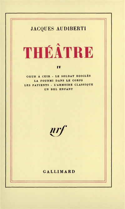 Théâtre. Vol. 4. Théâtre
