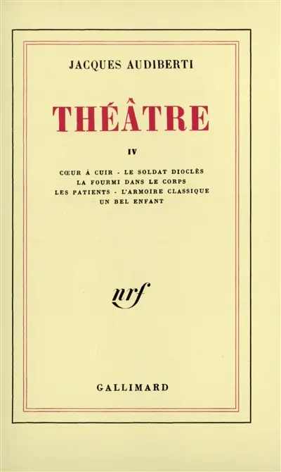 Théâtre. Vol. 4. Théâtre