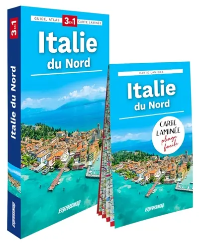 Italie du Nord : 3 en 1 : guide, atlas, carte laminée