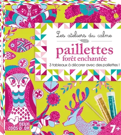 Paillettes forêt enchantée : 3 tableaux à décorer !
