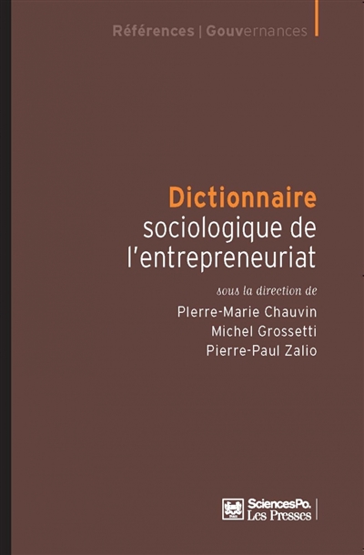 Dictionnaire sociologique de l'entrepreneuriat