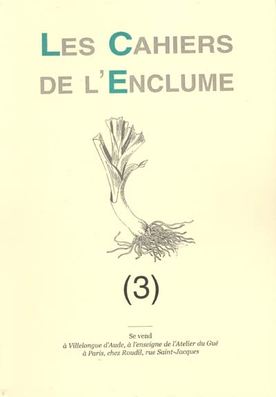 Cahiers de l'enclume (Les), n° 3