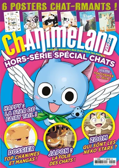 Anime land, hors série : le premier magazine de l'animation et du manga. Chanimeland : premier magazine des chats dans les mangas : hors-série spécial chats