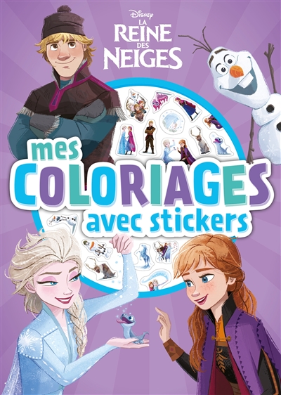 la reine des neiges : mes coloriages avec stickers