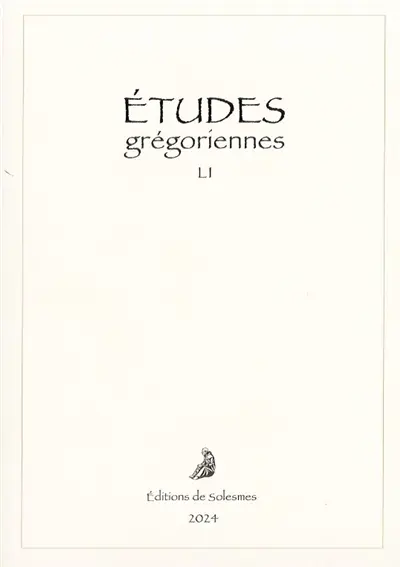 Etudes grégoriennes, n° 51
