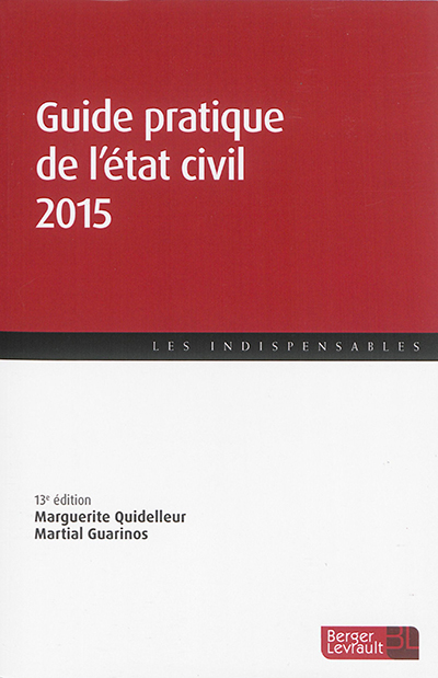 Guide pratique de l'état civil 2015