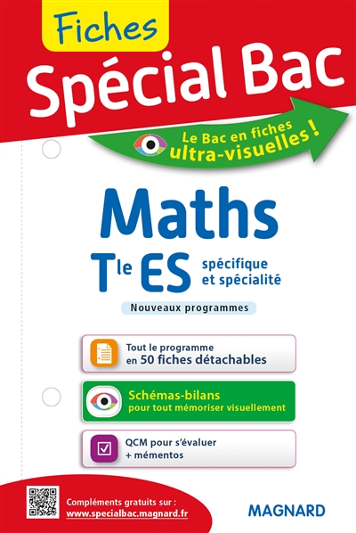 Maths terminale ES, spécifique et spécialité : nouveaux programmes
