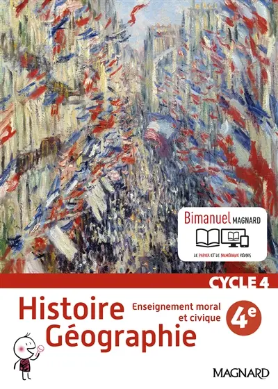Histoire géographie, enseignement moral et civique, cycle 4, 4e : bimanuel