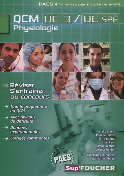 Physiologie, PAES, QCM UE 3-UE spé