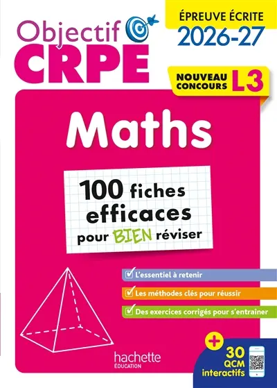 Maths : épreuve écrite d'admissiblité L3 : 100 fiches efficaces pour bien réviser