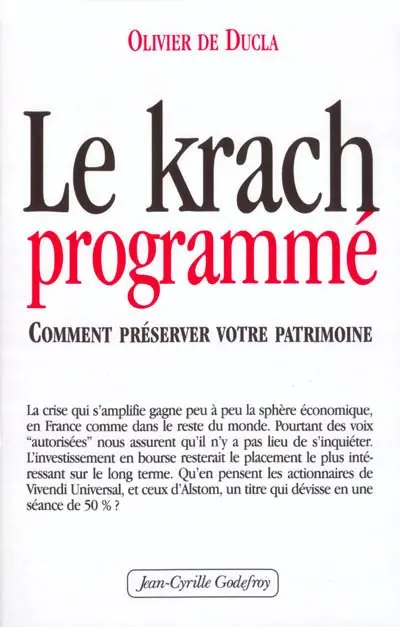Le krach programmé : comment préserver votre patrimoine