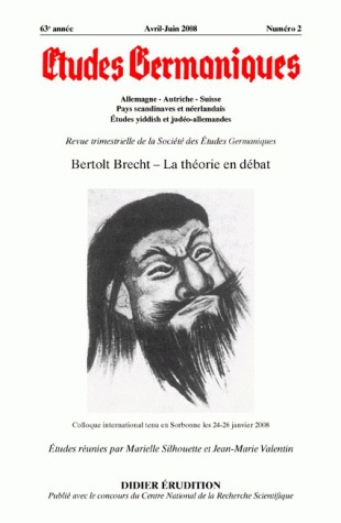 Etudes germaniques, n° 250. Bertold Brecht : la théorie en débat