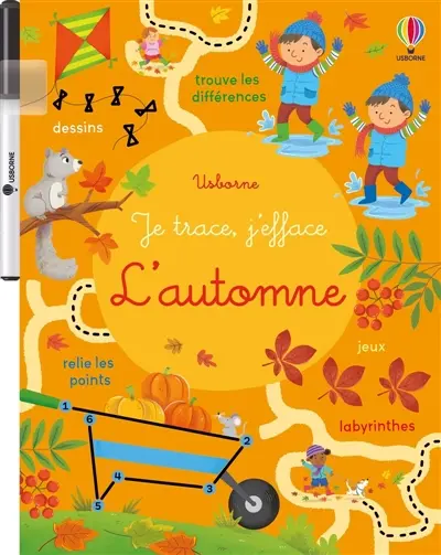 L'automne : Je trace, j'efface : Dès 3 ans