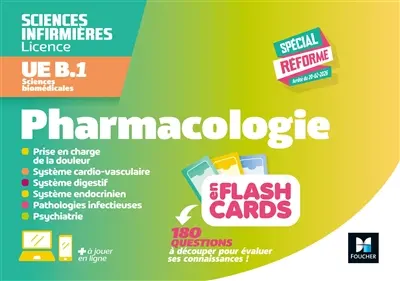 Sciences biomédicales UE B.1 : pharmacologie : flashcards DEI Sciences biomédicales UE B.1 : pharmacologie : flashcards DEI