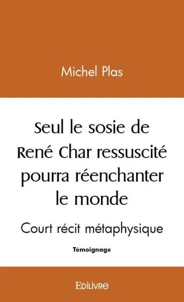 Seul le sosie de rené char ressuscité pourra réenchanter ce monde : Court récit métaphysique