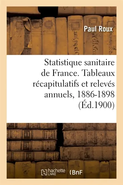 Statistique sanitaire des villes de France. Tableaux récapitulatifs et relevés annuels, 1886-1898 : Naissances, morts-nés, décès suivant l'âge et la cause