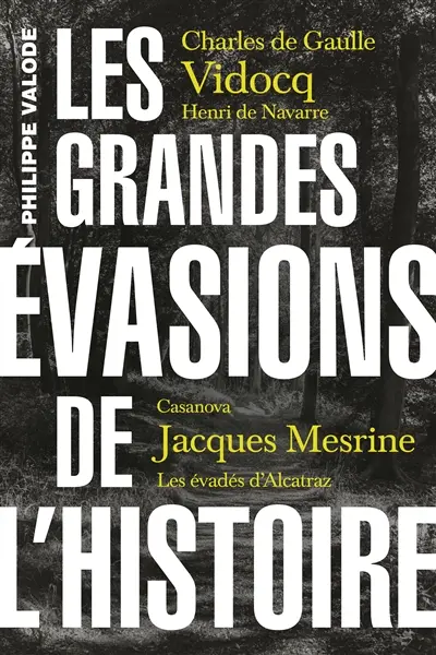 Les grandes évasions de l'histoire : Charles de Gaulle, Vidocq, Henri de Navarre, Casanova, Jacques Mesrine, les évadés d'Alcatraz