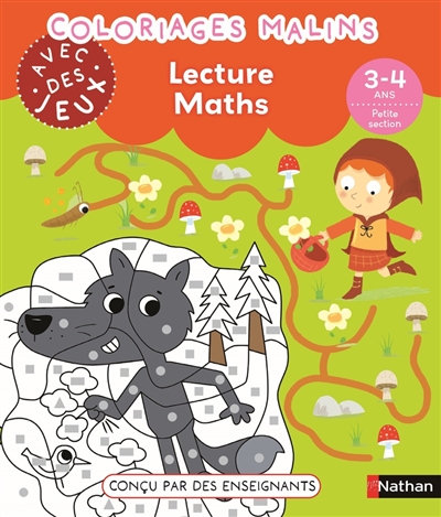 Coloriages malins avec des jeux : lecture, maths, 3-4 ans, petite section