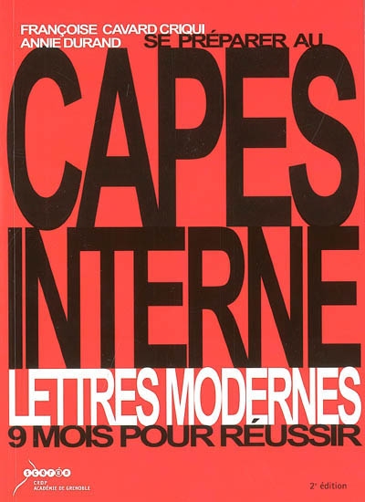 Se préparer au Capes interne, lettres modernes : 9 mois pour réussir