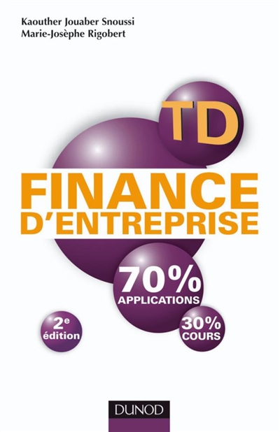 TD finance d'entreprise : 70% applications, 30% cours
