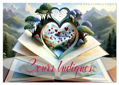 Cœurs ludiques (Calendrier mural 2026 DIN A3 vertical), CALVENDO calendrier mensuel : Un livre annuel des pages de cœur colorées.