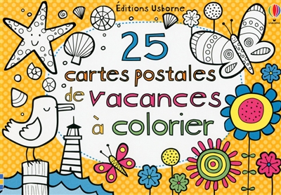 25 cartes postales de vacances à colorier