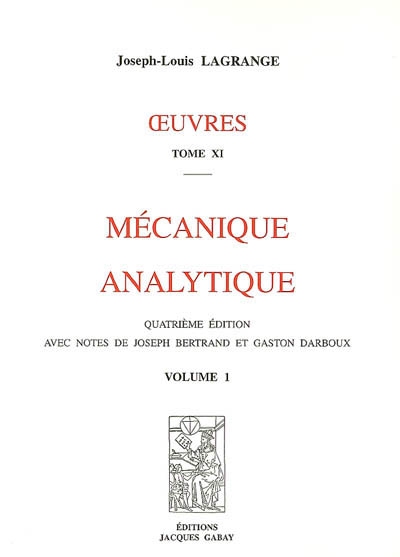 Oeuvres. Vol. 11-12. Mécanique analytique
