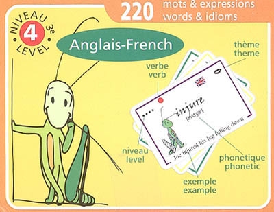 Cartes de vocabulaire anglais-français : niveau 4 : 220 mots & expressions