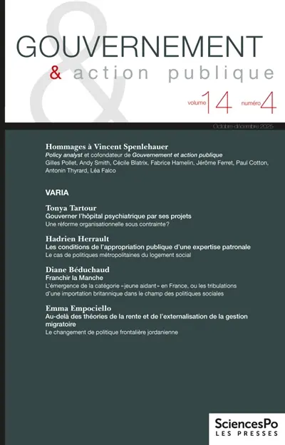 Gouvernement & action publique, n° 14-4