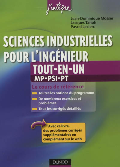 Sciences industrielles pour l'ingénieur, tout-en-un, MP, PSI, PT